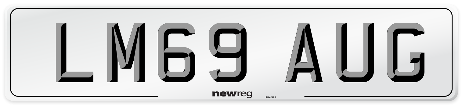 LM69 AUG Number Plate from New Reg